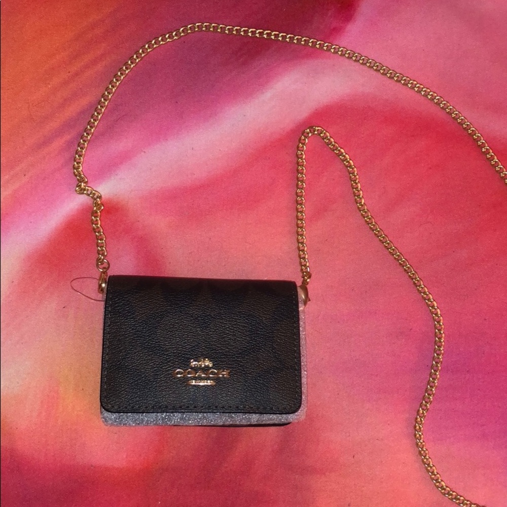 Coach Mini Wallet on a Chain in Signature Canvas - Picture 6 of 7